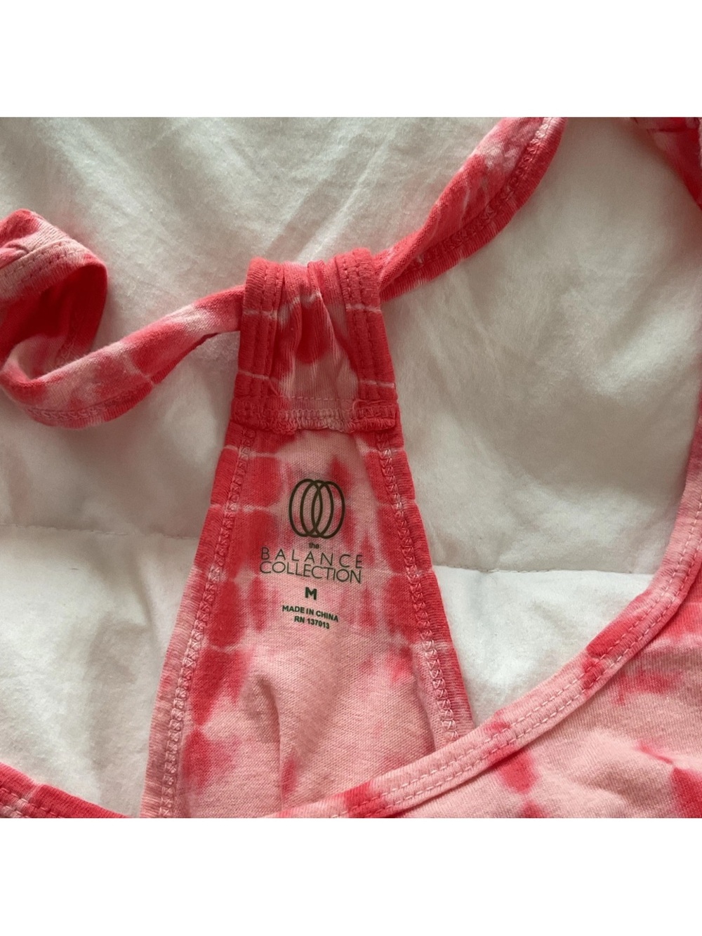 Balance Collection Red Tie-Dye Racerback Tank Top - Picture 4 of 6